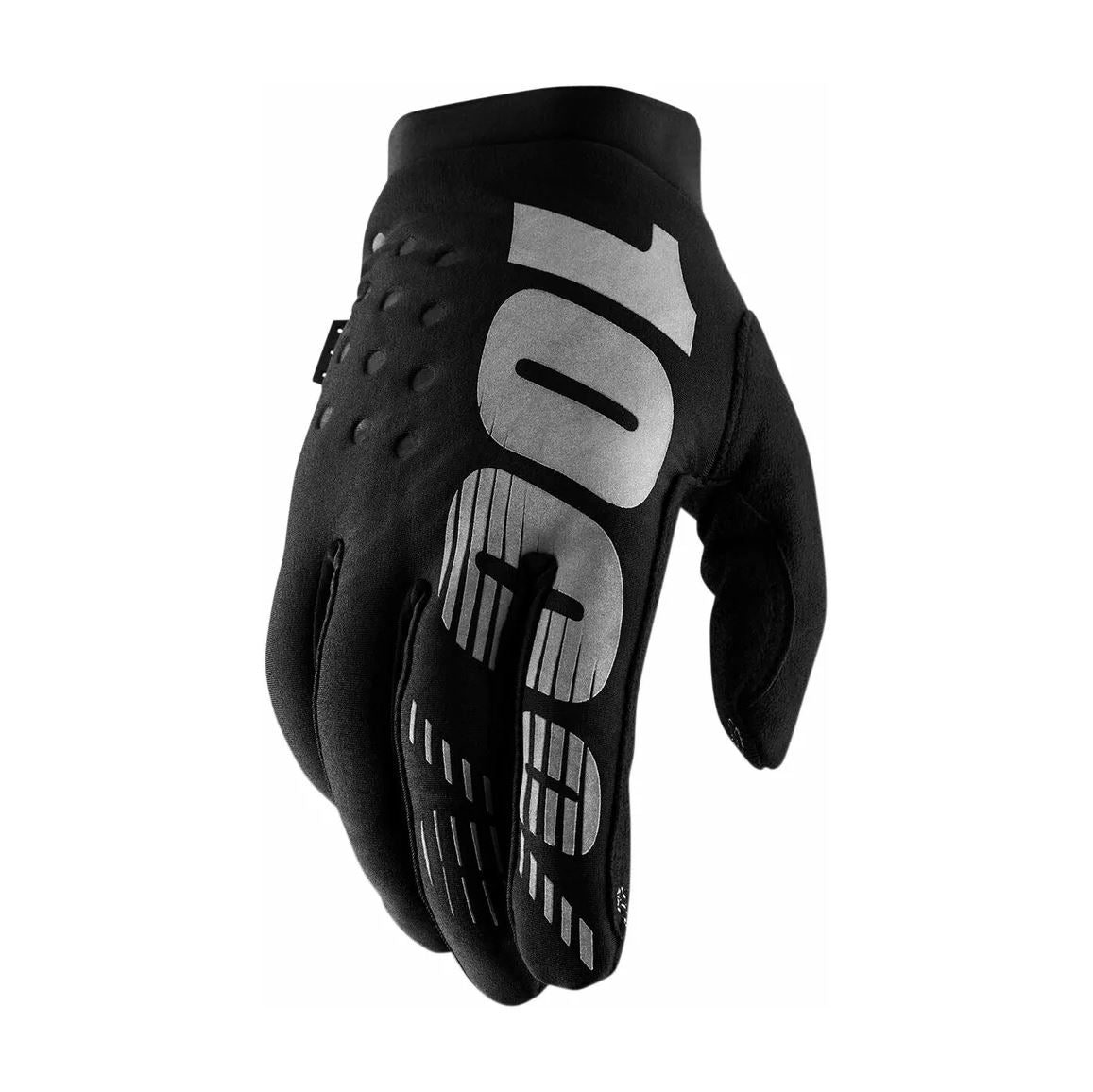 100% MX Gloves Brisker Cold Weather Black Grey